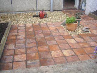 Photo: new tiled patio in garden no.3